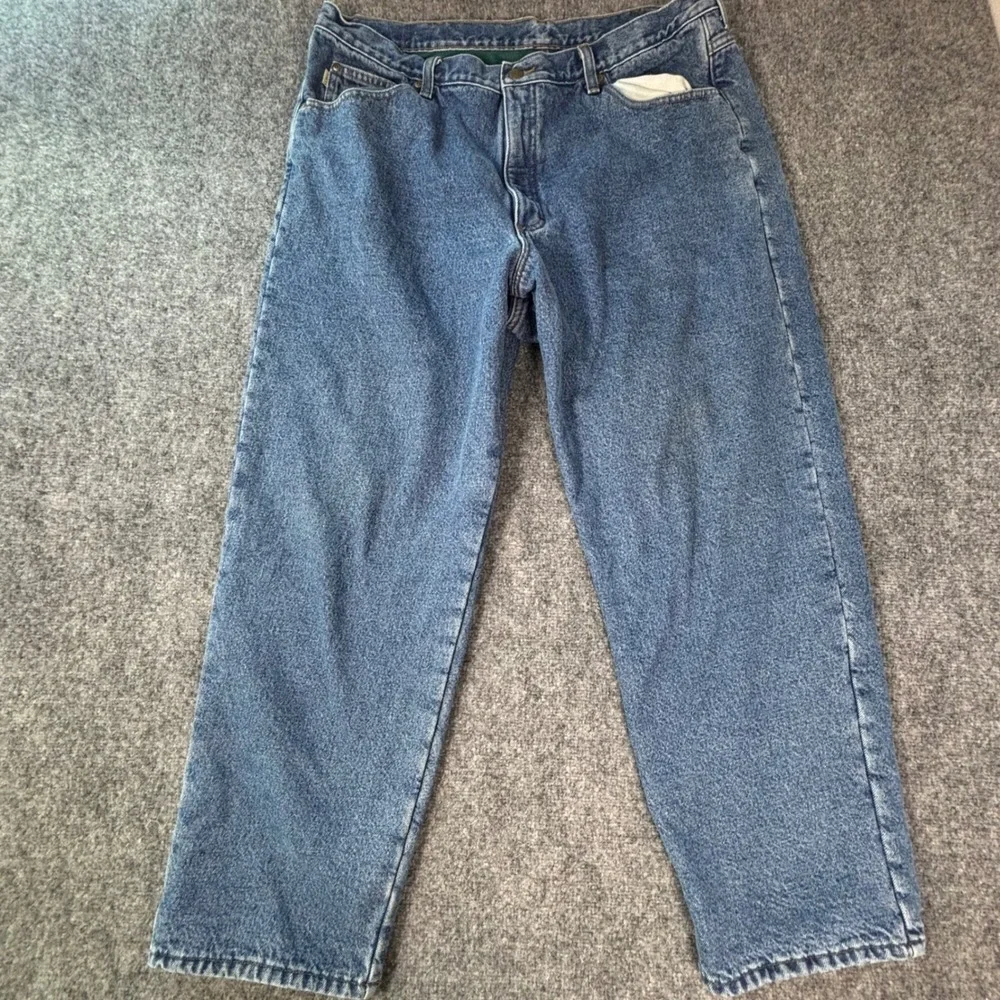 LL Bean Mens Double L Fleece Lined Jeans‎ Denim Relaxed Fit Straight Leg 40x30